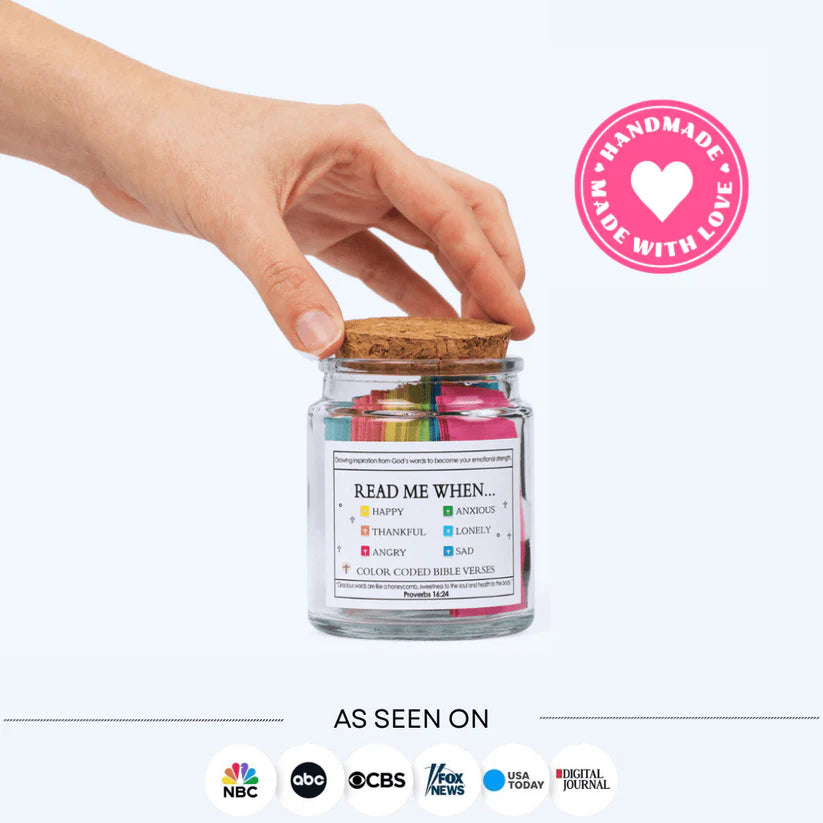 Handmade 90-Day Bible Verses Jar